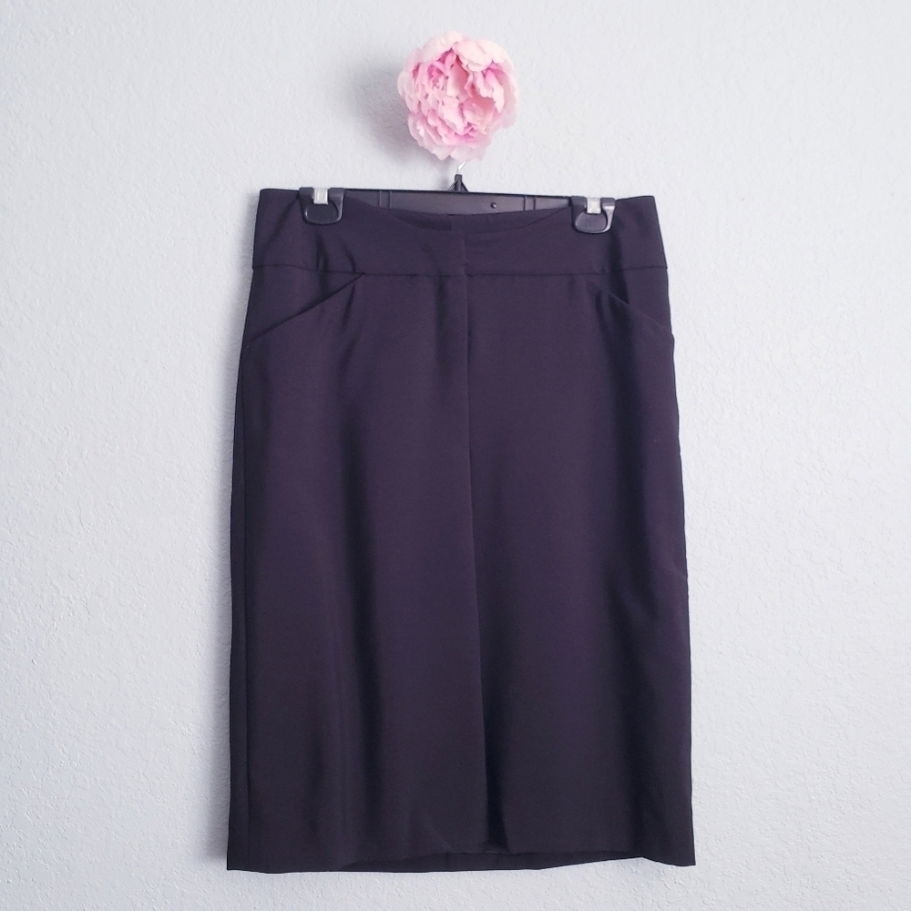 Agnona Black Wool Blend Skirt With Pockets